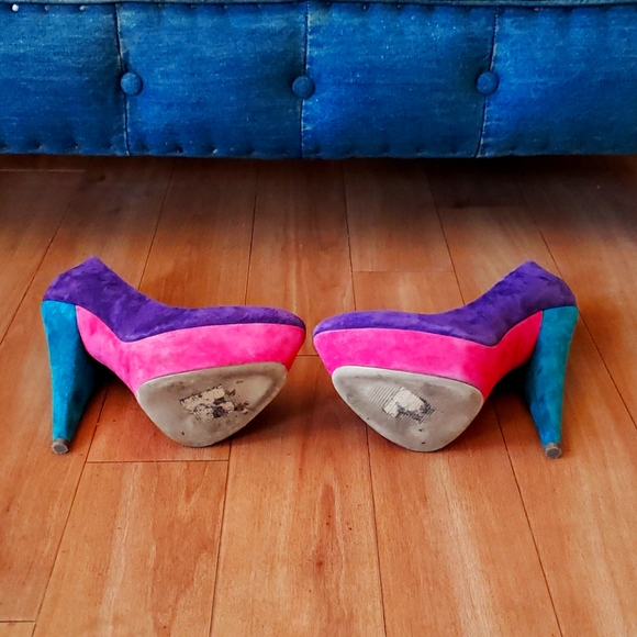 ASOS Color Block Platform Heels - Picture 5 of 5